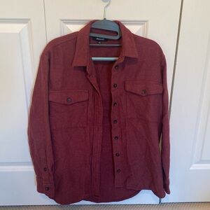 Madewell dark red flannel